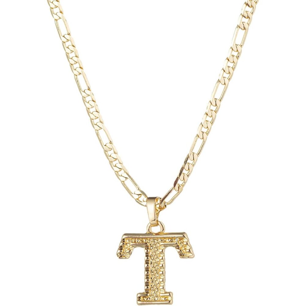 Adjustable Figaro Chain Initial Necklace For Men … - image 1